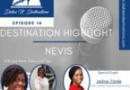 Nevis Tourism Authority CEO retter på Nevis med Toya og Clavia