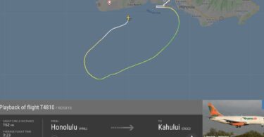 מטוס מטוס מטוס בואינג 737 מבצע נחיתת מים חירום בהוואי