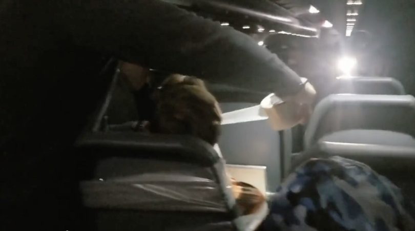 Rowdy Frontier Airlines Passenger Duct-Taped to Seat