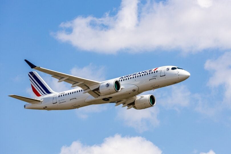 Airbus entrega o primeiro novo avión A220 a Air France