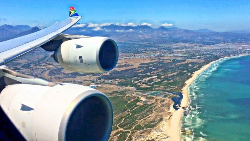 เที่ยวบิน Johannesburg ไป Cape Town ของ South African Airways ตอนนี้