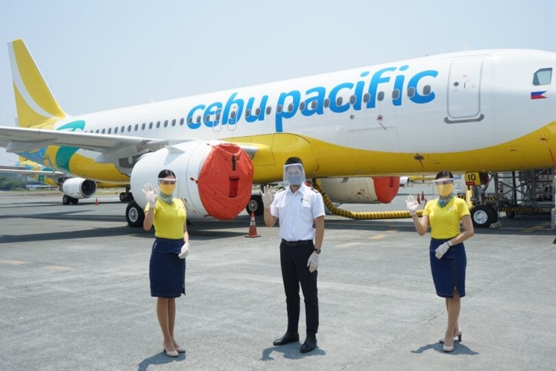 Ang Cebu Pacific flying crew 100% na ang nabakunahan.