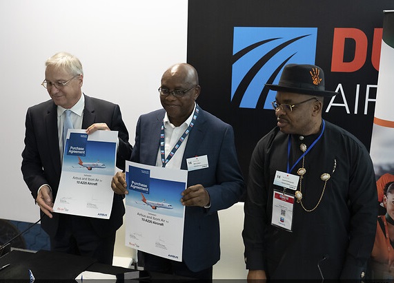 Nigerian Ibom Air buys ten new Airbus A220 jets.
