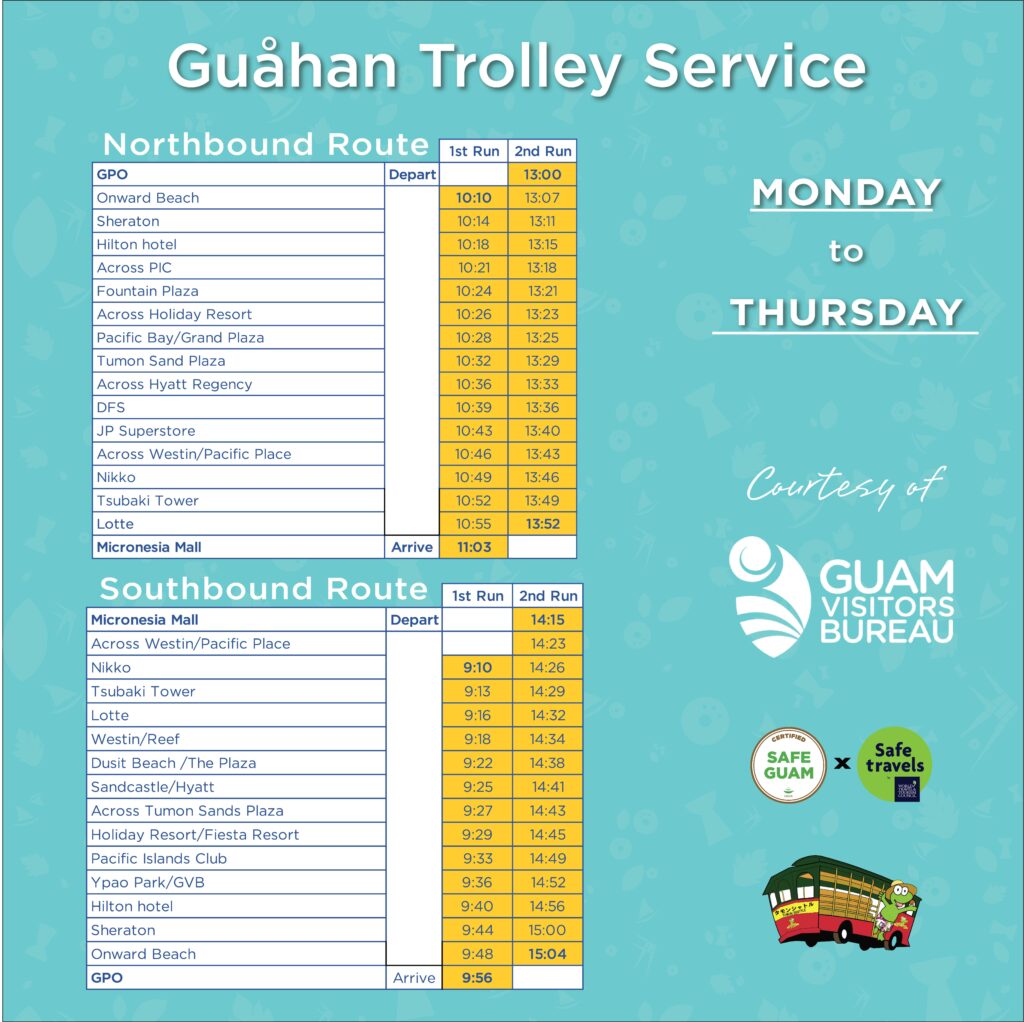 , Guam Visitors Bureau resumes free Guåhan Trolley Service, eTurboNews | eTN