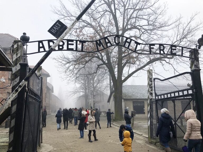 Dutch nga turista nga gitanggong human sa paghimo sa usa ka Nazi salute sa Auschwitz