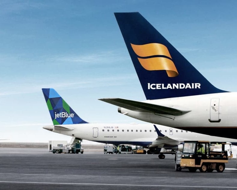 Icelandair සහ JetBlue ඔවුන්ගේ කේත හුවමාරු හවුල්කාරිත්වය පුළුල් කරයි