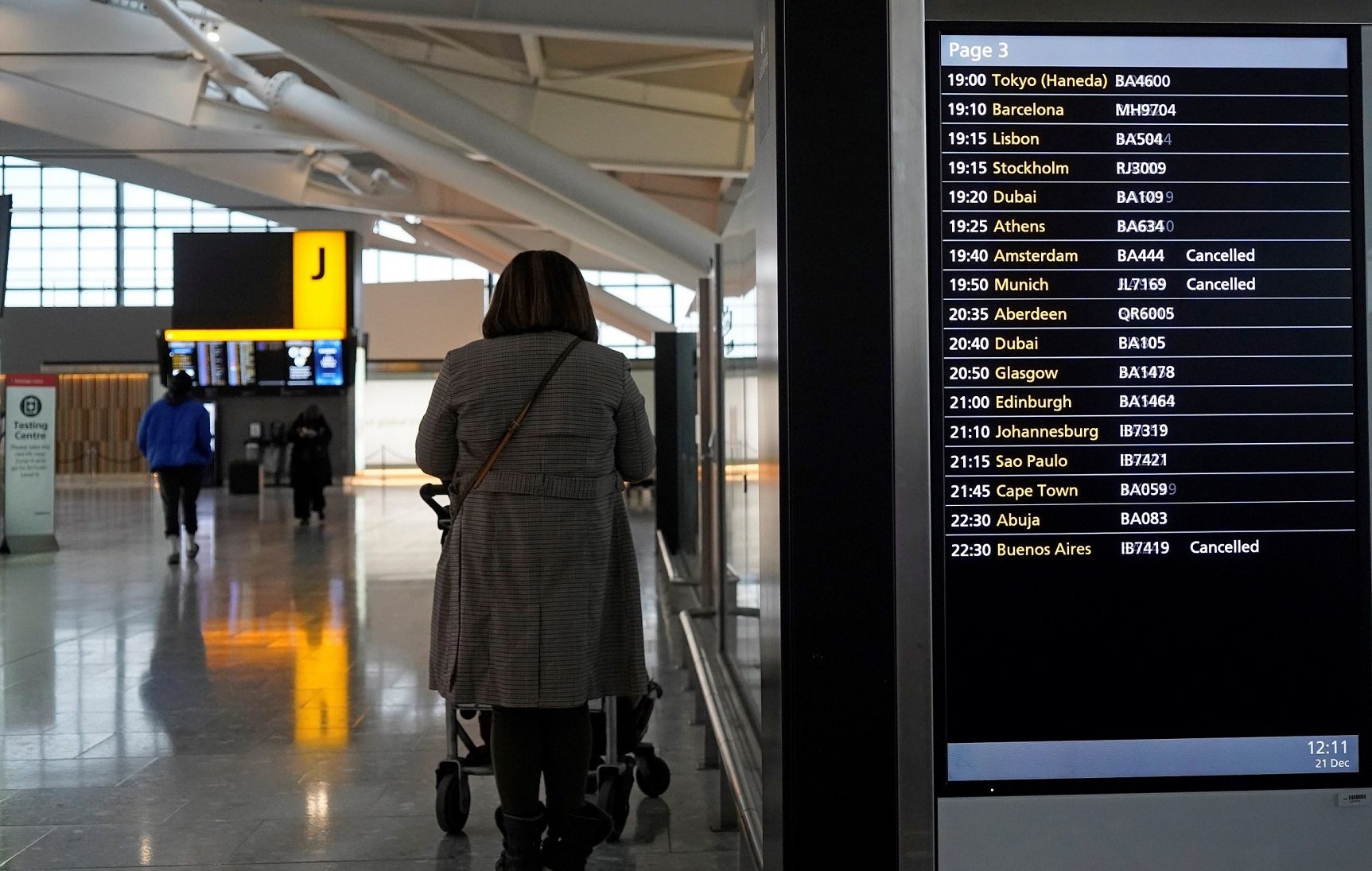 600,000 XNUMX matkustajaa peruutti matkansa Heathrow'sta joulukuussa