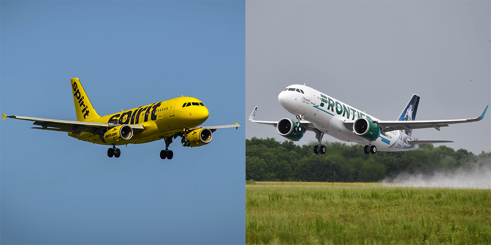 Frontier è Spirit Airlines si uniscenu in un accordu di $ 2.9 miliardi