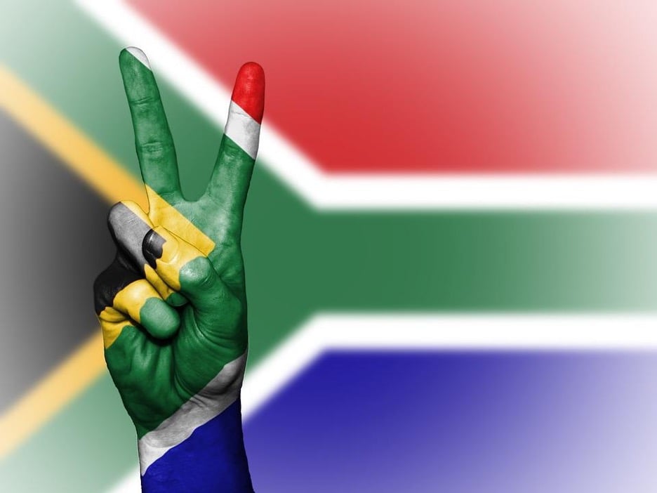 : bandeira oficial da África do Sul