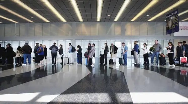 US airports with the longest and shortest wait times