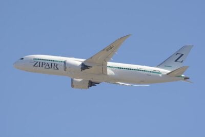 Нов полет Токио-Нарита до Сан Хосе на ZIPAIR
