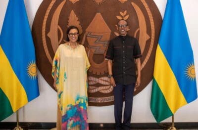 Rwanda President Paul Kagame with Commonwealth Secretary General Patricia Scotland image courtesy of A.Tairo | eTurboNews | eTN