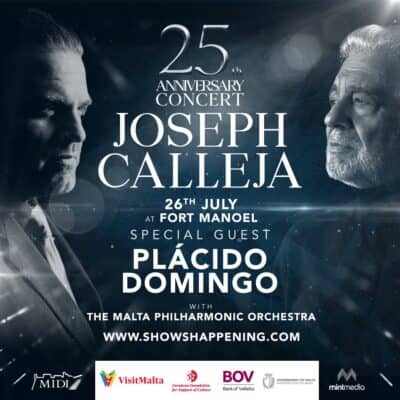 , el tenor maltés Joseph Calleja y Plácido Domingo actuarán en Malta, eTurboNews | eTN