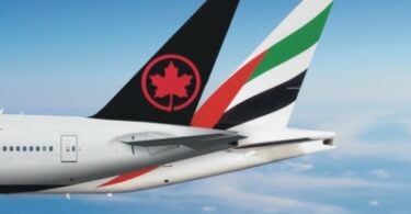 „Air Canada“ bendradarbiauja su „Emirates“.