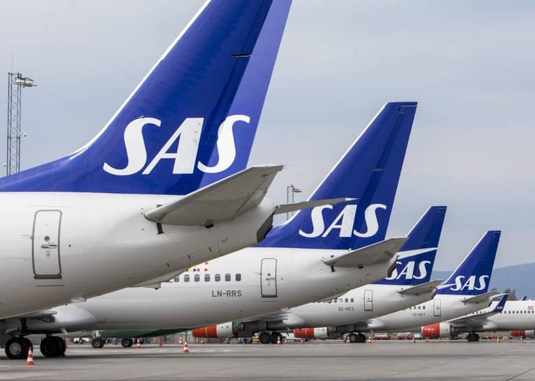 Scandinavian Airlines SAS antontan-taratasy momba ny bankirompitra any Etazonia