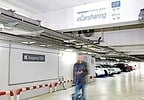 Bildelning går elektriskt på Frankfurts flygplats