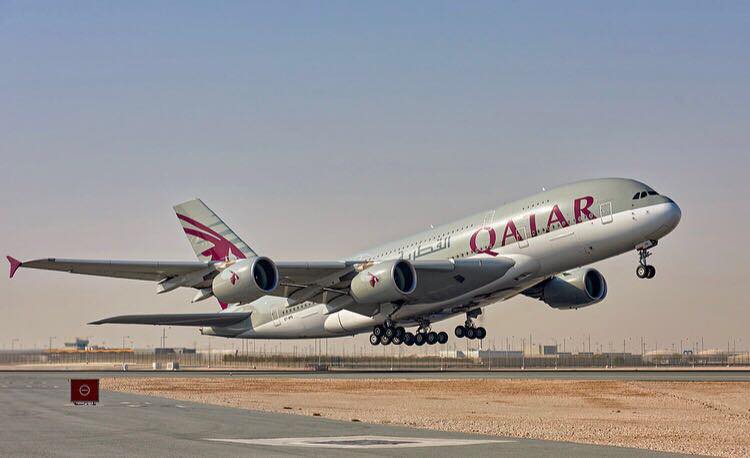 Indiza ye-Doha eya ePerth ku-Qatar Airways Airbus A380 manje