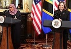 व्हाइट हाउस में एक ब्रीफिंग के दौरान राष्ट्रपति सामिया सुलुहू हसन और अमेरिकी उपराष्ट्रपति कमला हैरिस i | eTurboNews | ईटीएन