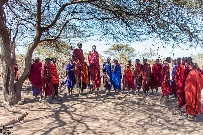 Masajská komunita v Ngorongoro, Tanzanie