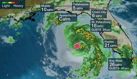 , ураганът Идалия сега от категория 2, eTurboNews | eTN