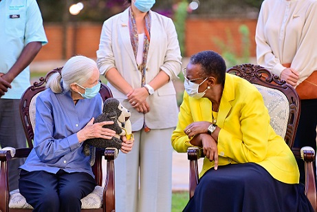 Jane Goodall และสุภาพสตรีหมายเลขหนึ่ง Janet K. Museveni | eTurboNews | ETN