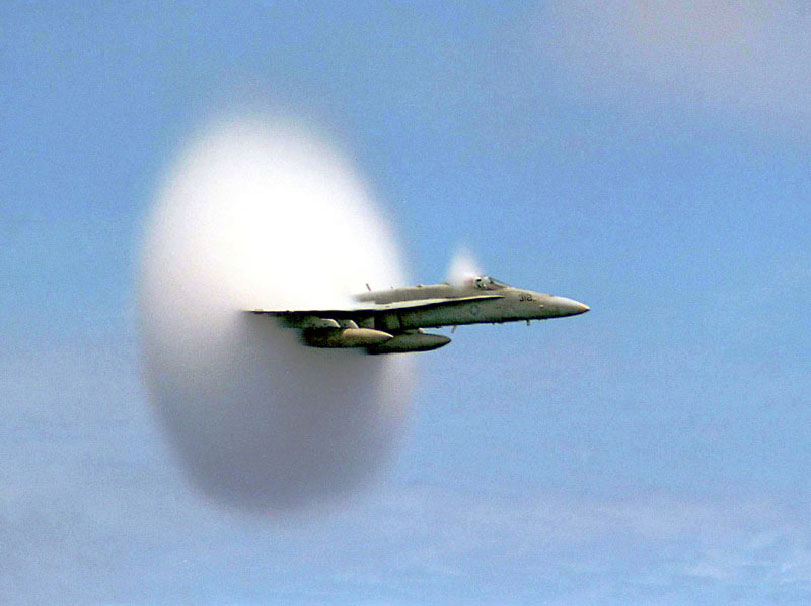 Supersonische vlucht - afbeelding met dank aan NASA