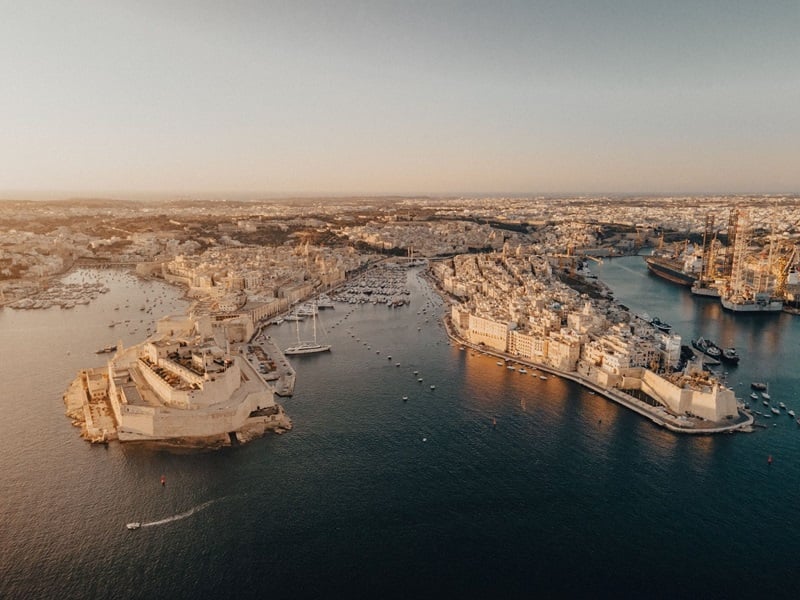 Luftfoto af Malta
