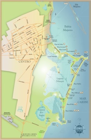 Cancun map
