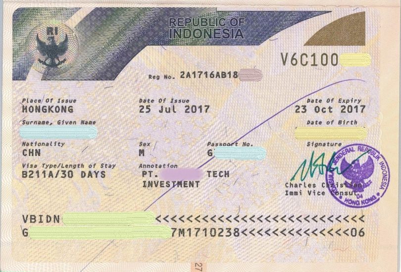 Ndondomeko ya Visa yaku Indonesia