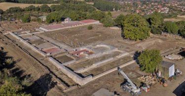 Aerial View of The Palace of Aigai