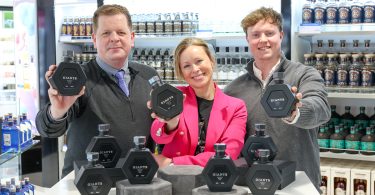 Michael Jackson Head of Commercial at Belfast City Airport James Richardson Owner of Basalt Distillery and Gillian ONeill Store Manager at World Duty Free at Belfast City Airport | eTurboNews | eTN