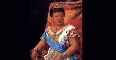 Portret van Kapi'olani, door Charles Furneaux, te zien in Iolani Palace. Publiek domein.