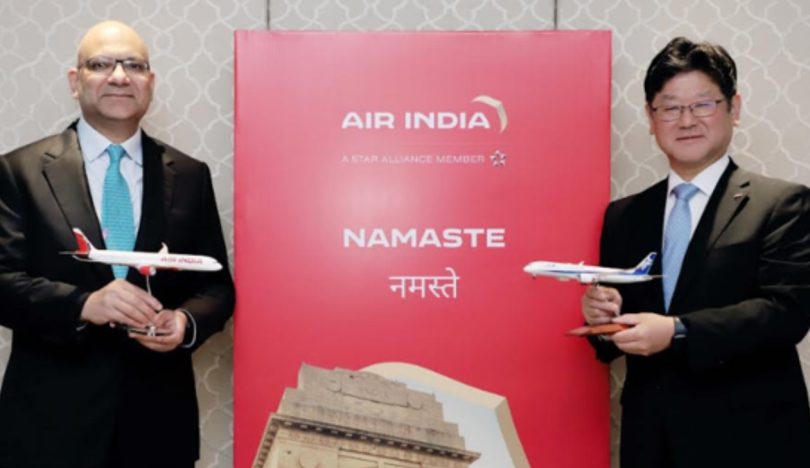 All Nippon Airways และ Air India เปิดตัวข้อตกลงการใช้รหัสร่วมกัน