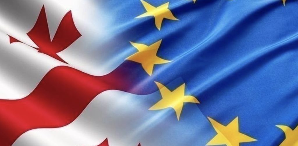 Georgia and EU flag