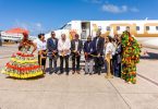 Sunrise Airways Inaugural flight from Santo Domingo to Antigua welcomed by Tourism Aviation and Sunrise Airways Officials | eTurboNews | eTN