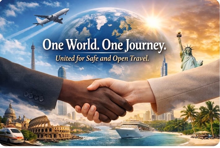 同一個世界，同一段旅程，攜手共創安全開放的旅行。